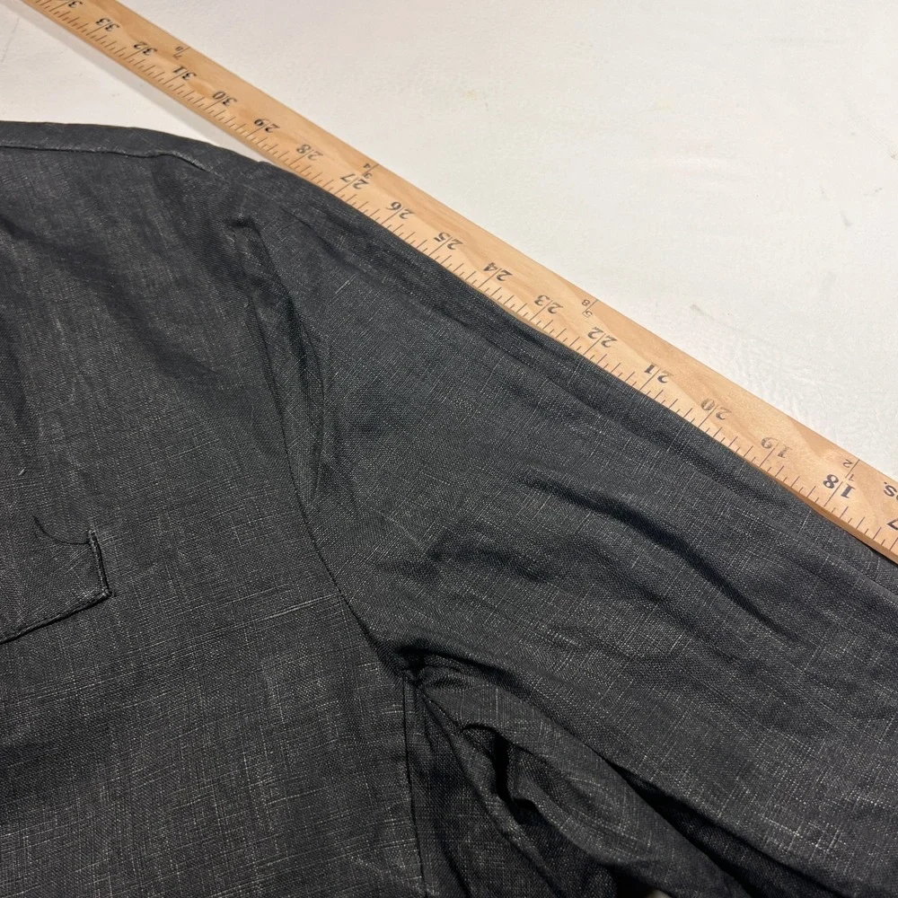 Five Four Senwood Blazer Mens 2XL Black Linen Lightweight Sport Coat Breathable